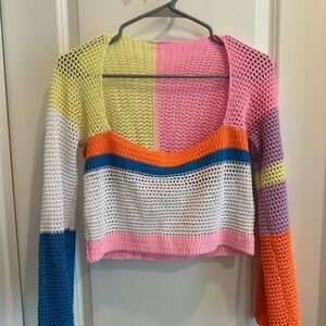 Colorful Crochet Women's Sweater